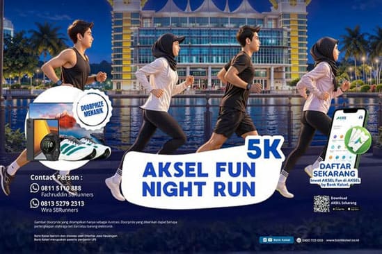 Bank Kalsel Gelar AKSEL Fun Night Run 5K, Cuma Bayar Rp62