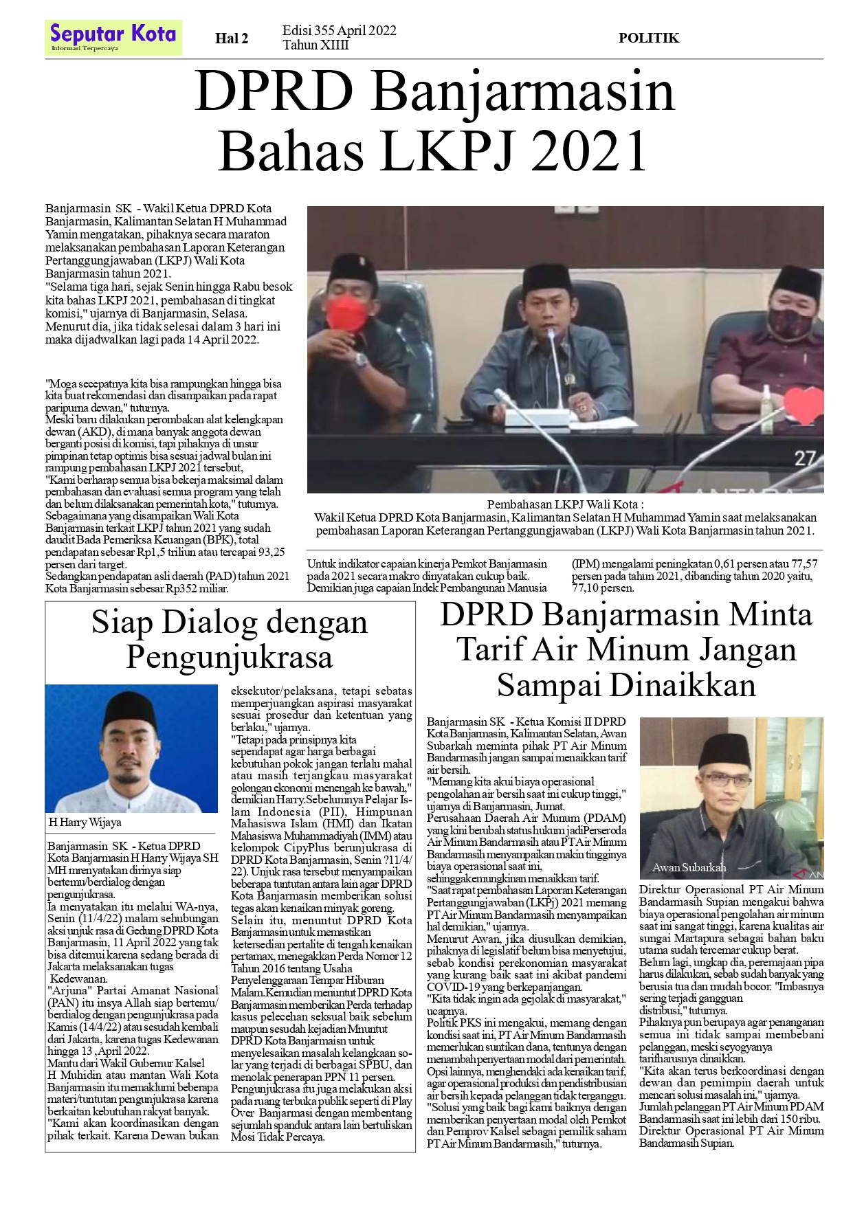 Seputar Kota  April 2022 Hal 3 Bln ke 2