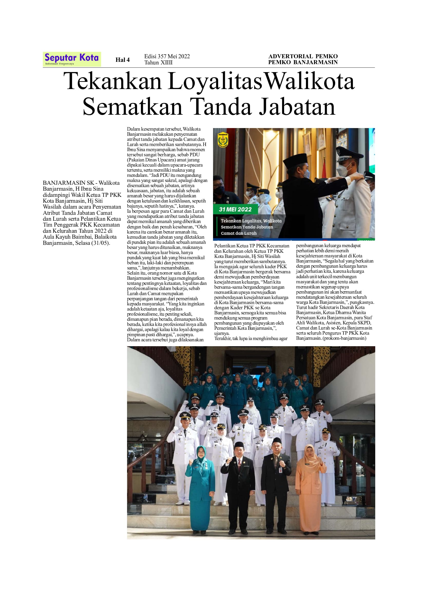 Seputar Kota Mei  2022  Hal 4 Bulan ke 2