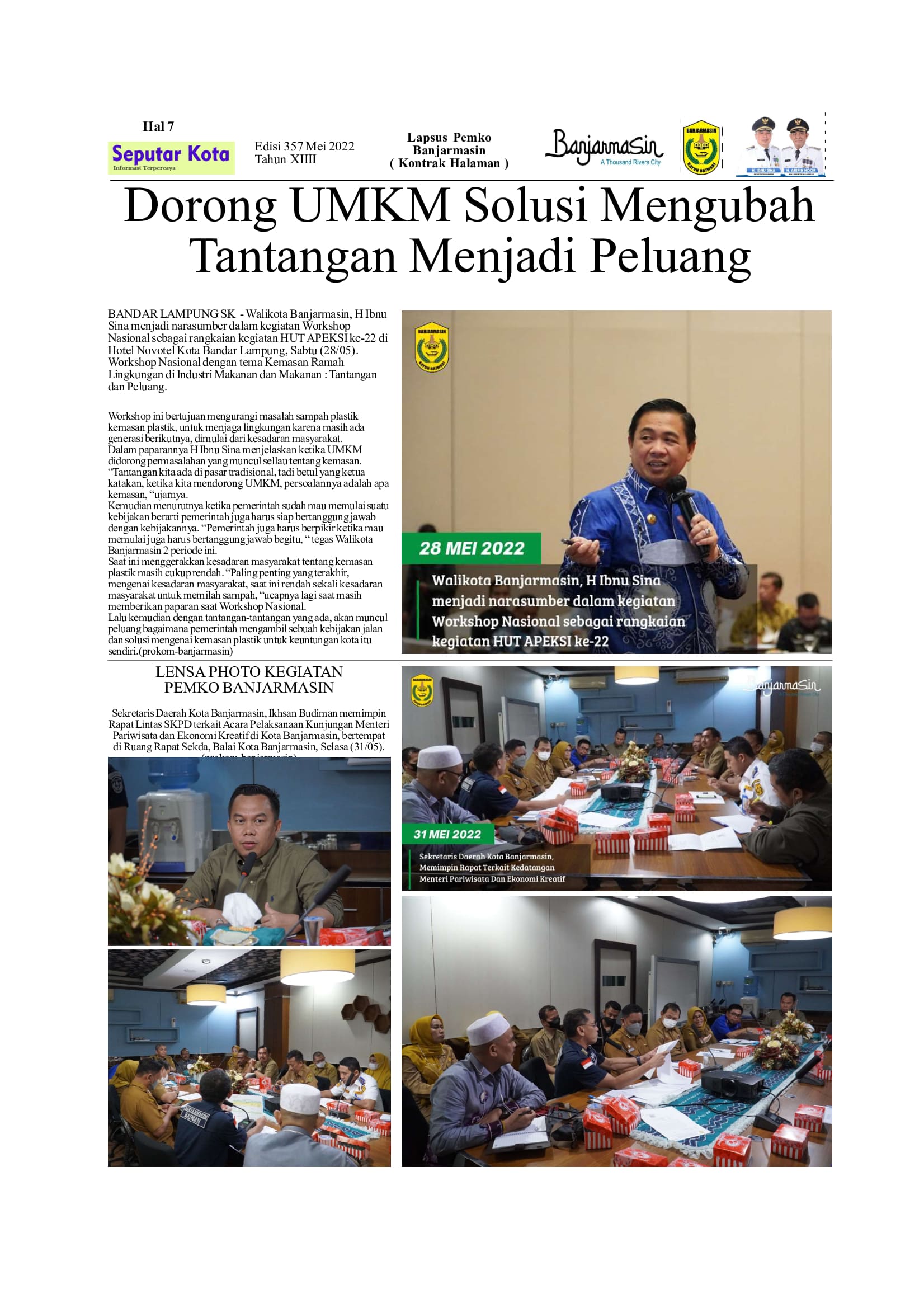 Seputar Kota Mei  2022  Hal 7  Bulan ke 2