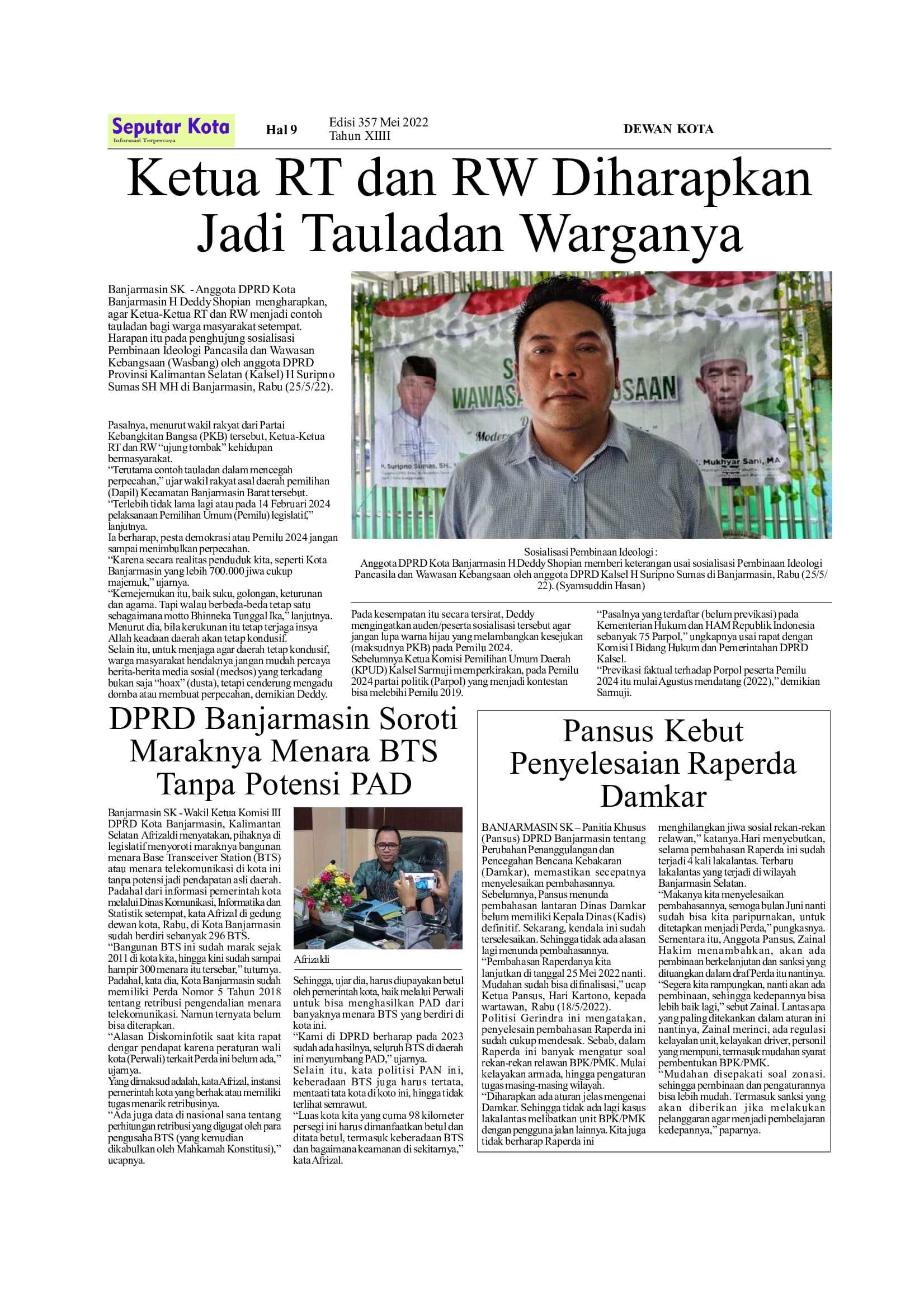SEPUTAR KOTA EDISI MEI 2 2022 HAL 9